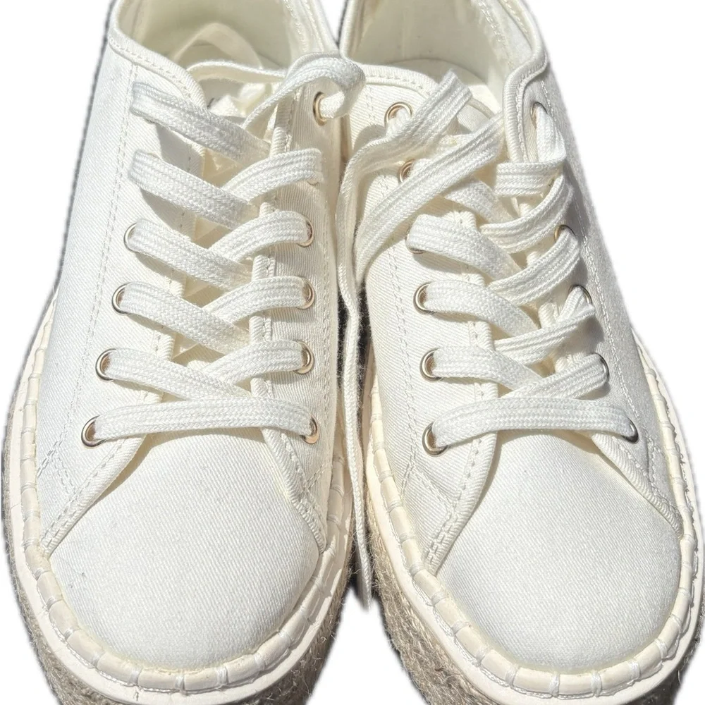 H&M off White Canvas Sneakers Classic Style size 5‎ or EUR 36